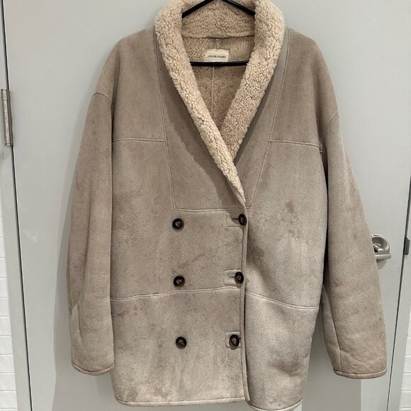 Loulou Studio Jackets & Blazers - LOULOU Studio Beige Real Shearling Coat- Size S
